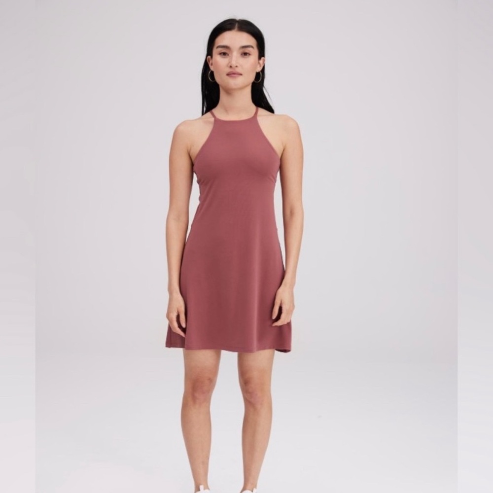 Girlfriend Collective Undress Dress in Fig Size Medium
